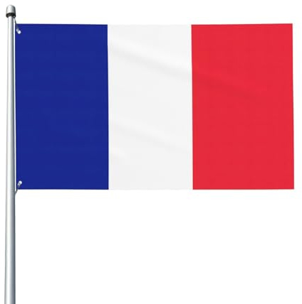Bandiera francese Stampa Bandiera 3x5 Ft Banner Decorativo Giardino Cortile Saluto Striscione, Decorazione per Interni Esterni Feste