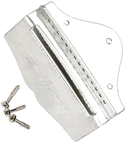 Cabilock Silver Metal Mandolin Tailpiece to Improve Volume for 14 String Mandolin Easy to Install and Lovers