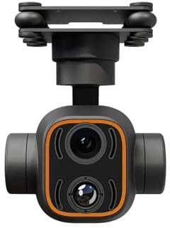Drones Accessory Parts， Caméra C12 À Stabilisation À Trois Axes, Modèle d'avion À Cardan À Double Lumière, Imagerie Thermique Numérique Haute Définition, Compatible for DJI,for Replacement