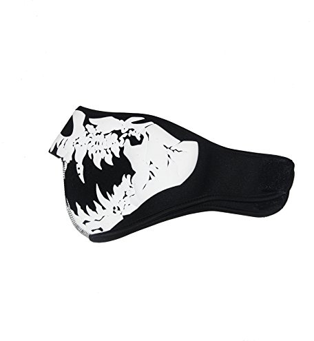 ThreeH Atmungsaktiv halbe Gesichtsmaske Schädel Reversible Ski Snowboard Halswärmer FM09
