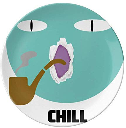 Blue Emotion Chill Smoke Cat Teller, dekoratives Porzellan, Salver Geschirr