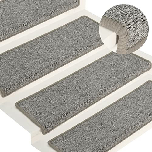 vidaXL Stufenmatten 15 Stk. 65x25 cm Weiß und Grau