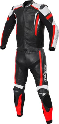Büse Track Due pezzi da donna tuta in pelle della moto, nero/rosso, 40