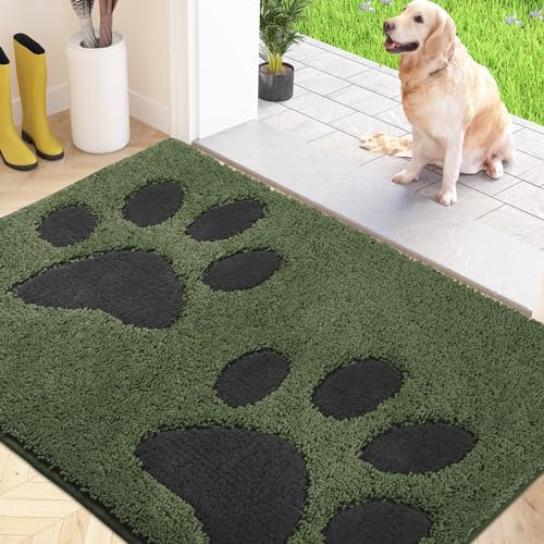 FCSDETAIL Schmutzfangmatte waschbar 80 x 120 cm, Fußmatte Innen, absorbierend Fussmatte, rutschfeste Sauberlaufmatte, wasserdicht Teppich für Hund, Eingang, nasse Pfoten | rutschfeste waschbar Sauberlaufmatte, Teppich für Hund, Eingang, nasse Pfoten