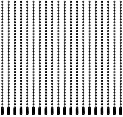 CJZZ 20 Pezzi Nero Portachiavi a Fascetta Lunga Catenella a Pallina, Catena a Palline in Acciaio Inossidabile, Catena di Estensione, per la Creazione di Gioielli Cavigliera Collana Braccialetto DIY