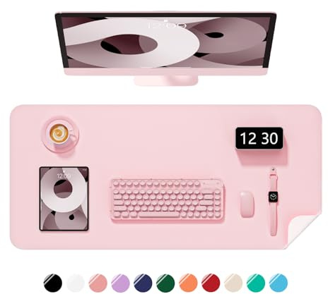 Niniubye Tappetino da Scrivania, 60 x 35 cm in Pelle PU Antiscivolo, Grande Tappetino da Scrivania per Mouse per Desktop, Impermeabile, Scrivania per Computer Portatile, per Scrivania da Ufficio, Casa