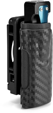 TACTICAL GEEK TX4 Funda para OLIGHT Arkfeld Plana Con Clip de Cinturón Trasero - Acceso Rápido y Portátil, Porta Linterna, Negro (Linterna No Incluida)