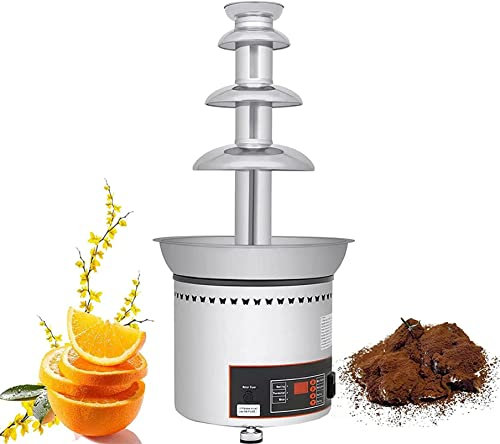 SmPinnaA Macchina per Fontana Commerciale per Fonduta di Cioccolato, Macchina per Pentole Calde A Cascata di Cioccolato di Grande capacità, Scaldasalsa per Formaggio Nacho, Salsa Barbecue,4tier