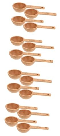 PRETYZOOM 4 Set Di Cucchiai Dosatori in Legno Per Caffè Cucchiai Dosatori Da 15 Ml Per Preparare Il Tè 4 Pezzi*4