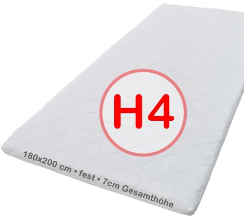 Crownmiller Titan 180x200cm fest XXL 7-Zonen Topper | individuelle Druckentlastung | Bezug waschbar bis 60 Grad | Oeko-TEX® 100
