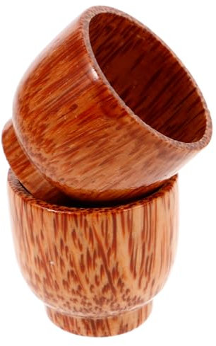 MAGICLULU 2pcs Japanese Style Wooden Shot Natural Wood Material for Tea Wine Drinking at Home Office