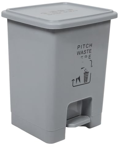 Cabilock Poubelle À Pédale En Plastique De Capacité De 15 L Pour La Maison Et Le Bureau