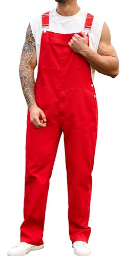 Yuanbang Overalls for Men Fashion Coveralls Work Utility Denim Women Bib Jumpsuit with Pockets