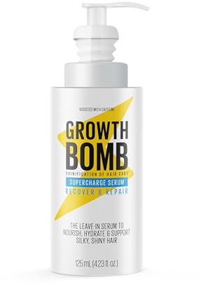 Growth Bomb Supercharge Hårserum 125 ml – Stimulerar Hårtillväxt, Återhämtar & Reparerar – För Starkare, Tjockare & Friskare Hår