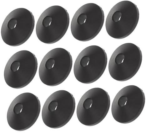 jojofuny 12 Arandelas Cónicas de Goma Negras para Pernos del Tanque de Inodoro Fácil Instalación y Alta Eficiencia de Sellado para Mantenimiento