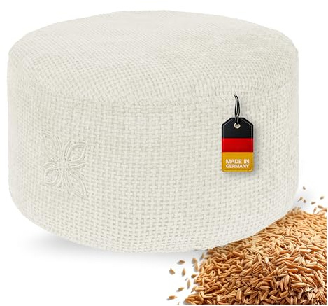 OMNANA® Cushy™ Coussin de méditation Rond - Coussin d'assise 10cm/15cm/20cm de Haut - Coussin de Yoga en Chenille avec Rembourrage en épeautre - Coussin de Sol, Coussin pour méditation & Relaxation