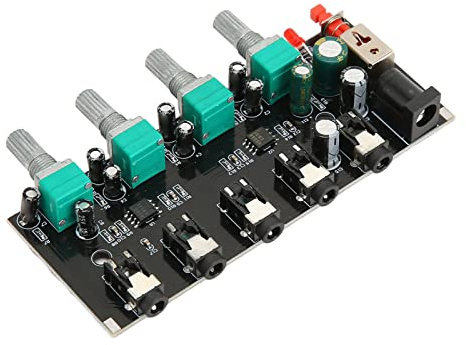Carte de Mixage Stéréo à 4 Voies avec Volume - Pilote Source Sonore Multi-entrées pour écouteur et Amplificateurs