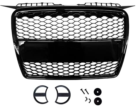 Kompatibel mit A3 8P Kühlergrill Sport Wabengrill Front Tuning Grill mit Emblemhalter