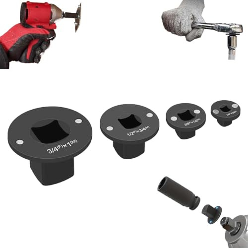 Einfügen Low-Profile Impact Socket Adapter Set,Antriebsantriebsreduzieren für enge Räume,3/4 bis 1, 1/2 bis 3/4, 1/2 bis 3/8, 1/4 bis 3/8,Heimwerkerwerkzeuge