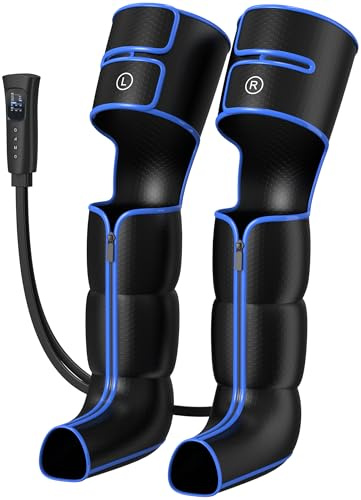 Good4You® Leg Massage & Foot Massage Device – Adjustable Width with Velcro - Recovery Boots – Massager for Blood Circulation – 3 Massage Modes – Heat Band – Tired Legs