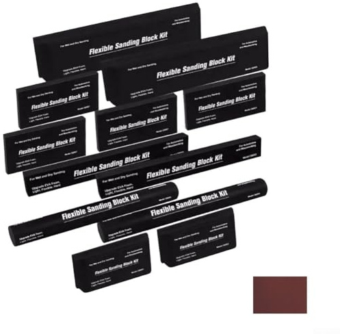 12Pcs EVA Sanding Blocks, Dustproof Debris-resistant Sanding Block Sandpaper For Woodworking Automotive Car Bodywork(22pcs)