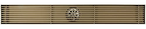 desagüe de ducha, Desagüe de ducha, desagüe lineal, rectangular acero inoxidable(Bronze)