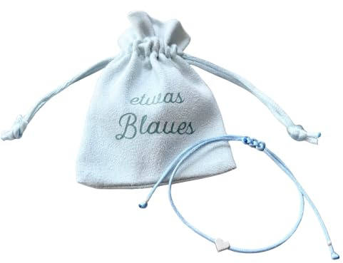 Rose&Jack Armband Braut - etwas blaues - Armband Hochzeit blau - Geschenk für die Braut - Samtbeutel blau - gravierter Beutel - Neu