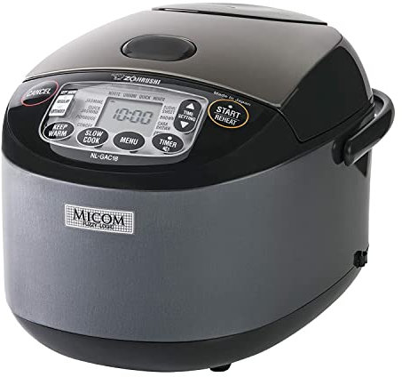 Zojirushi NL-GAC18BM 10 Cup (Uncooked) Umami Micom Rice Cooker and Warmer (Metallic Black)