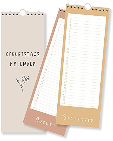 Geburtstagskalender | Ewiger Kalender | 105 x 297 mm | jahresunabhängig