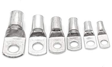 FJY-CONNCT, 20pc/lot SC6-5/6 M4/M5/M6/M8 4mm2 6mm2 10/16/25mm2 35/50mm2 4mm 5mm 6mm 8mm Bolt Hole Tinned Copper Cable lugs Battery Terminals (Color : M4 4mm2)