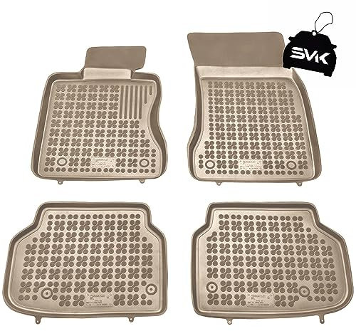 SMK Beige Auto fußmatten gummimatten passt für BMW 7er F01 2008-2015 fussmatten Auto für alle Jahreszeiten, die vor Schmutz und Dreck schützt fußmatten Auto