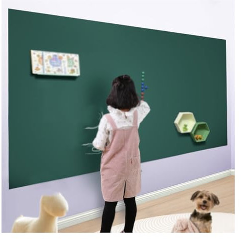 PFCDZDU Magnetisch Tafel Kontaktpapier, Löschbar Klebstoff Tafel Wandaufkleber, Heim Schule Spielzimmer Wiederverwendbar Wandtattoo Hintergrund Rollen (Farbe : Grün, Größe : 31.5x39.4in(80x100cm))
