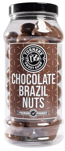Chocolate Brazil Nuts - 600g by Turners Sweet Shop, Traditional Retro Gift Jar, Classic Original Pick & Mix Sweets, Quality Confectionary, Fantastic Gifts for Him, Her or Them | Traditional Retro Gift Jar, Classic Original Pick & Mix Sweets, Quality Confectionary, Fantastic Gifts for Him, Her or Them