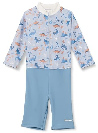 Playshoes Traje de Playa, Dino Allover Manga Larga, 74/80 Unisex niños