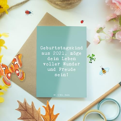 Mr. & Mrs. Panda Grußkarte Spruch 2021 Geburtstag - Geschenk, Freude, feiern, Familie, Inspiration, liebevolle Designs, Geschenkideen, Geburtsjahr, Geschenke, besondere Anlässe