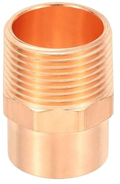 PATIKIL 1 Male Adapter Fitting with C x M Connections, Copper Pipe Fittings with Sweat Solder x FNPT Connection Threaded Tubing Connector for Residential, Commercial