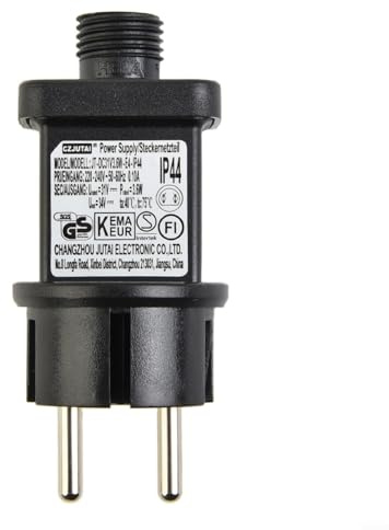 URPIZY Adaptateur Secteur Pour Guirlandes Féeriques LED 31V 3.6W IP44 Transformateur De Rechange Pour Lumières De Noël Jusqu'à 800 LED