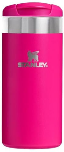 STANLEY Aerolight Transit Travel Mug 0.35L - Keeps 4 Hours Hot - 6 Hours Cold - Dishwasher Safe - Leakproof - Car Cup Holder Compatible - Insulated Coffee Cup - Pink Vibes