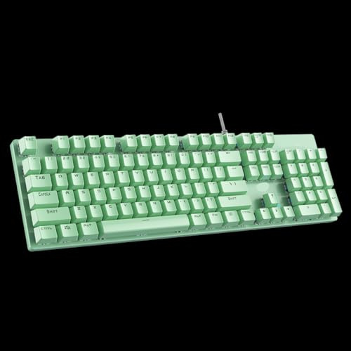 QPSJXN Teclado de Juego mecánico con S2022 104 Switch Negro marrón Azul(Green)