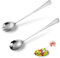 YZROHYI Juego de 2 Cubiertos Servir Ensalada 28 cm,Cuchara y Tenedor para Ensalada con Asas,Cucharas Grandes Acero Inoxidable,Cuchara de Agitación,Cucharas de Postre para Cocina,Hoteles,Fiestas