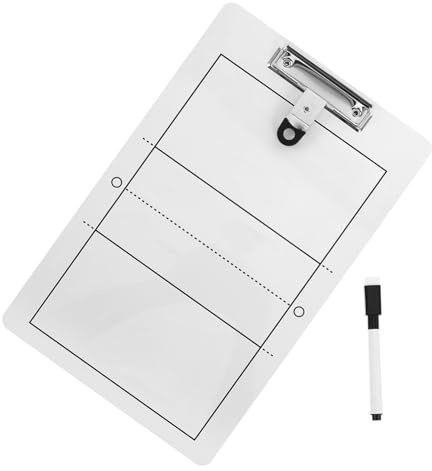 Abaodam Lavagna Bianca Per Allenatori Di Pallavolo e Calcio Cancellabile a Secco, Strumento Per Coaching Sportivo, Bacheca Tattica Resistente Per Allenamenti e Partite