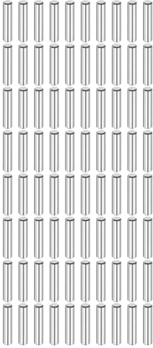 QUARKZMAN 80 Stück Zylinderstifte Rostfrei, 4 mm x 15 mm Spannstift Passstift, 316L Metallstifte Edelstahl, Dübelstifte Bolzen Metall für DIY, Möbel, Bastelprojekte
