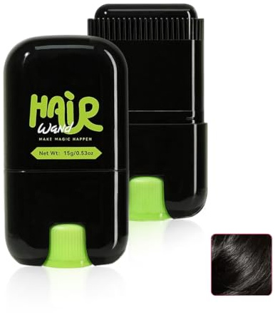 XPEX 1 Stück 2-in-1 Instant Haarfärbestift,Wasserfester Und Schweißfester, Mit Haarfärbekamm zur Abdeckung Grauer Haare,Einweg-Farbkomplementärstab,Unisex(#01 Schwarz)
