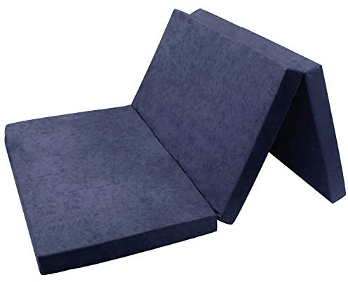 FORTISLINE Klappmatratze 120x195x8 cm - 3-teilige Faltmatratze H2, Gästematratze und Reisematratze mit waschbarem Bezug, Oeko-TEX Standard 100, handgefertigt in der EU, für Gäste und Camping