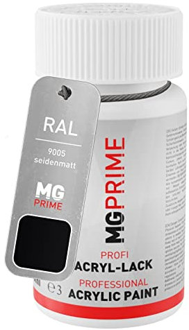 RAL 9005 Noir foncé/Jet black mat satiné stylo retouche 50 ml à séchage rapide