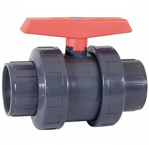 Robinet d’arrêt Eau 63 | Vanne PVC 63 | Robinet d’arret 63 mm | Vanne à bille à visser 2 pour tuyau en polyéthylène 63 | Robinets d’arrêt d’eau pour tuyau d’irrigation