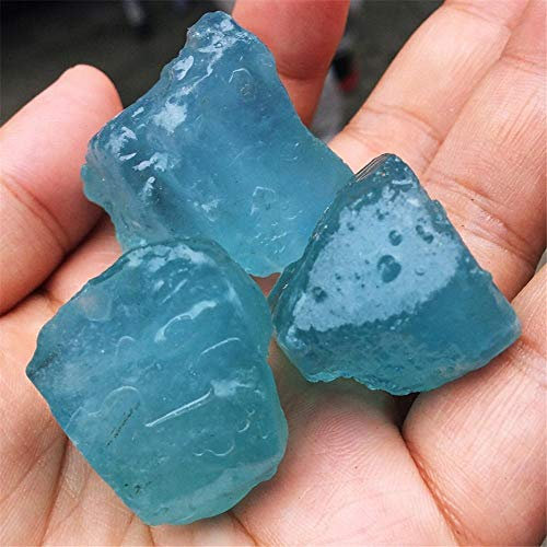 Without brand LSB-Colorful Stone, 1pc AAAA schöne Kristall Rohstein Aquamarin Rau Rohstein Kristallerz Quarz-Edelstein Mode Schmuck Geschenk Farbe Blau (Farbe : 20MM 25MM, Größe : 1PCS)