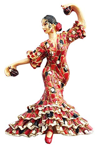 Spanien Flamenco-Tänzerin 3D-Souvenir, Kühlschrankmagnet, Geschenk, handgefertigt, Heim- und Küchendekoration, Spanien-Kühlschrank-Magnet-Kollektion