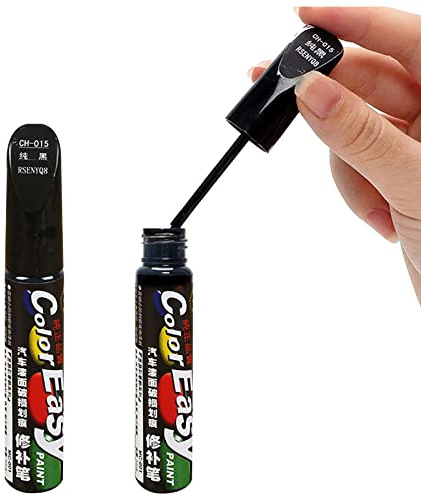 Auto Lackstift Lackreparaturstift Auto Reparatur Lack Auto Pinsel, Autolackstift, Autokratzer Reparaturmittel Autolack Reparatur für Autos Reparaturwerkzeug,Lack Reparatur, 12 ml, 2pc, Schwarz