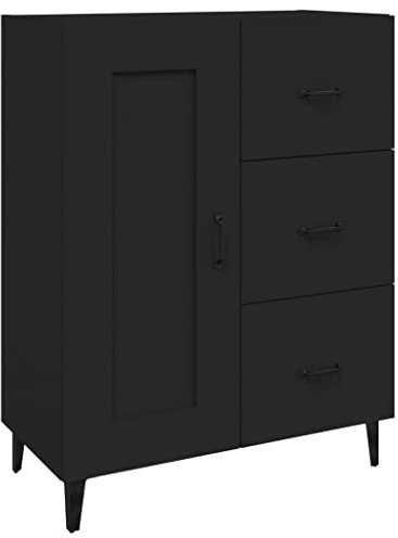 vidaXL Aparador Auxiliar Mueble Almacenamiento Teléfono Salón Sala de Estar en Casa Dormitorio Decoración de Madera Contrachapada Negro